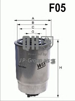 JP GROUP 1418700809 -  Топливный фильтр